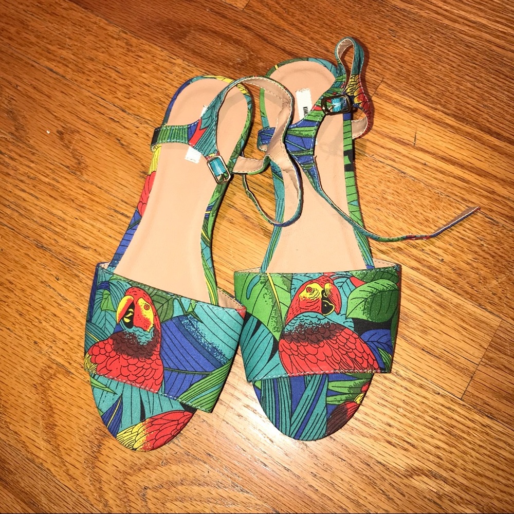 Kimichi Blue Tropical Parrot Sandals
